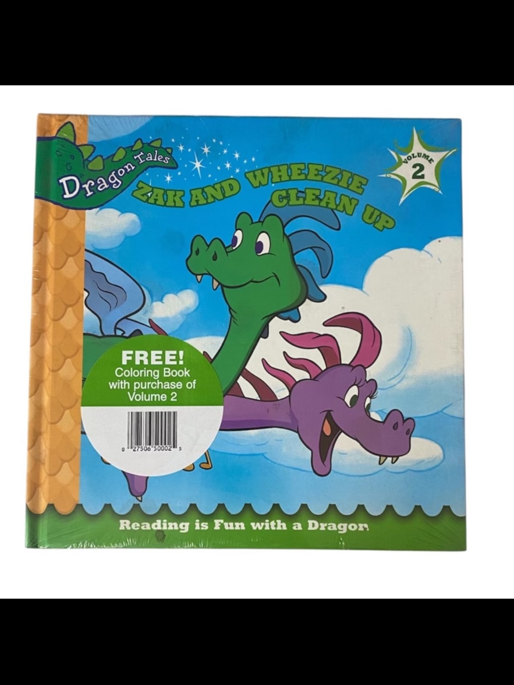 Vintage 2004 Zak and Wheezie Clean Up - Dragon Tales Children's Book
